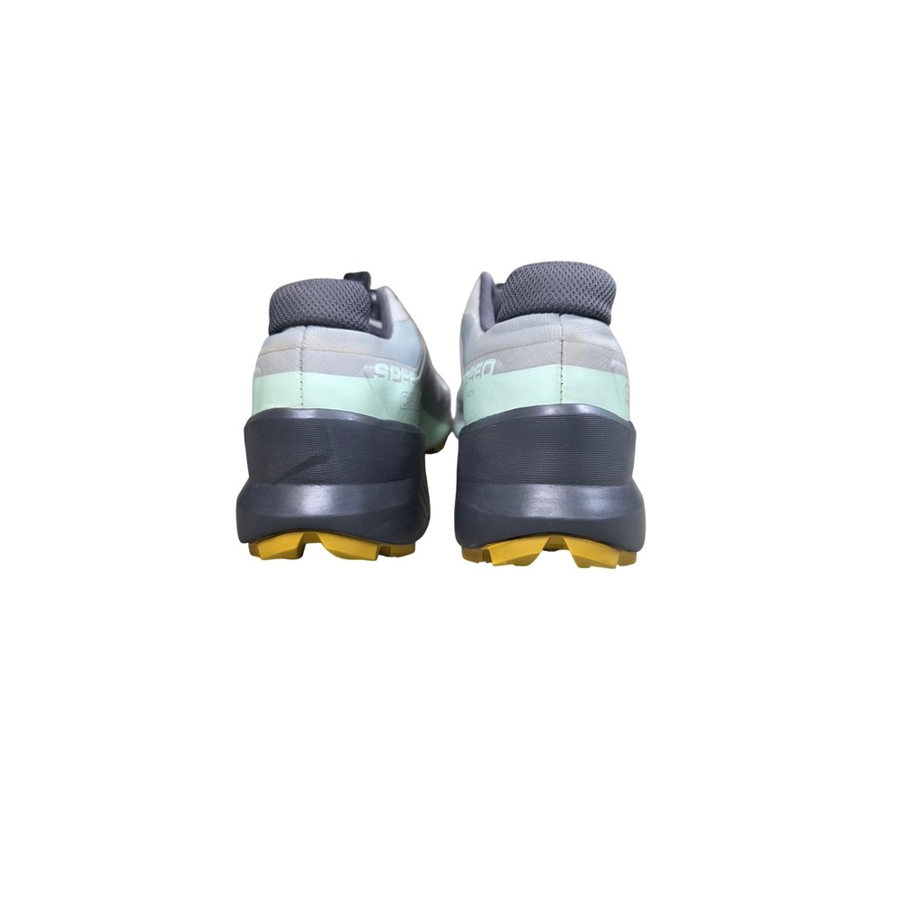 Salomon Trail Running Shoes White Gray Yellow Accent - Picture 10 of 12